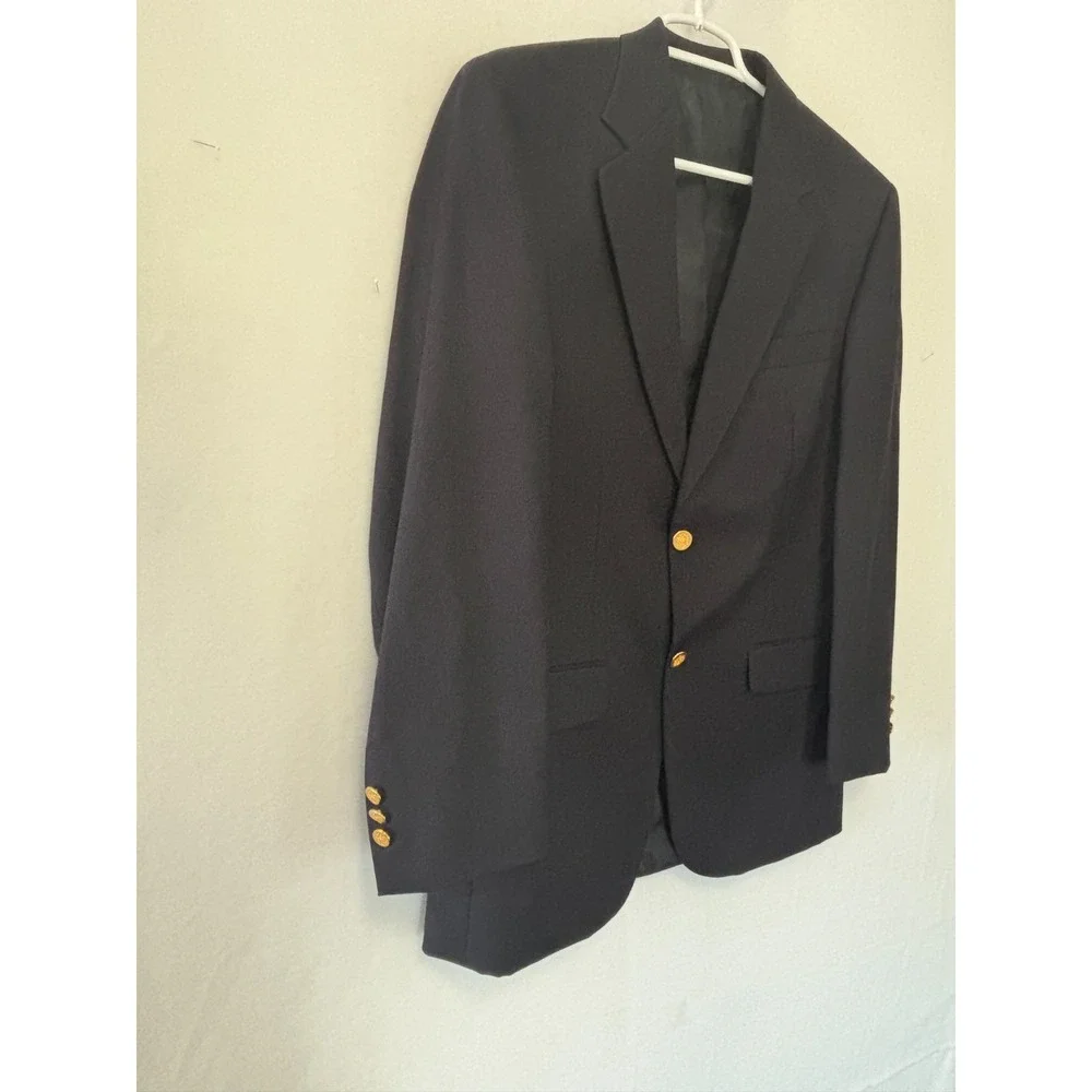 Botnay 500 Navy Wool Blazer Gold Buttons Canada‎ 36R *tiny flaw